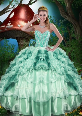 Pretty Ball Gown Princesita With Quinceanera Dresses with Beading and Ruffles for 2016