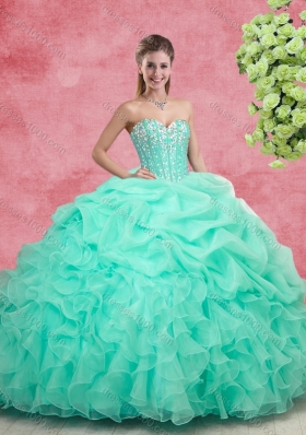 Spring Classical Ball Gown Pick Ups Princesita With Quinceanera Dresses in Apple Green