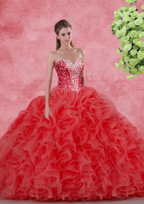 Wonderfu Floor Length Princesita With Quinceanera Dresses with Beading and Ruffles for Winter