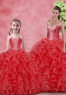 Wonderfu Floor Length Princesita With Quinceanera Dresses with Beading and Ruffles for Winter