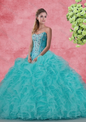 Wonderful Ball Gown Sweetheart Beading Princesita With Quinceanera Dresses in Coral Red