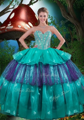 Hot Sale Ball Gown Princesita With Quinceanera Dresses with Ruffled Layers