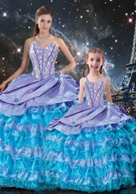 New Arrivals Ball Gown Beading and Ruffled Layers Princesita With Quinceanera Dresses