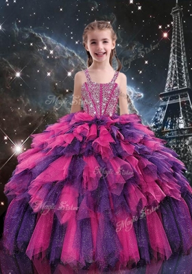 New Style Ball Gown Princesita With Quinceanera Dresses with Beading and Ruffled Layers for Fall