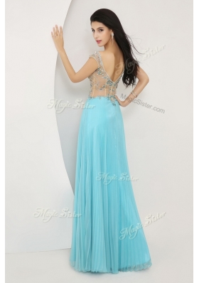 2016 Beautiful Empire Straps Prom Dresses with Beading