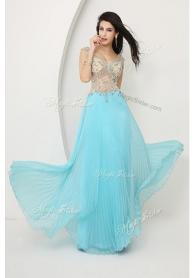 2016 Beautiful Empire Straps Prom Dresses with Beading