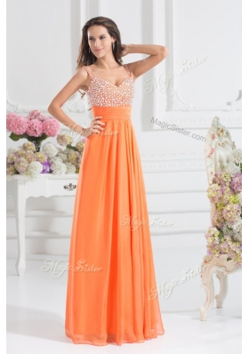 2016 Best Empire Spaghetti Straps Beading Bridesmaid Dress for Fall