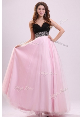 2016 Cheap Empire Sweetheart Beading Bridesmaid Dress in Baby Pink