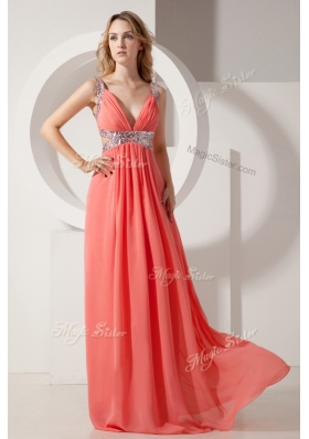 2016 Elegant Empire Straps Sequins Long Prom Dresses