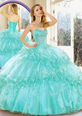 Affordable Sweetheart Quinceanera Gowns with Beading and Ruffled Layers for Summer