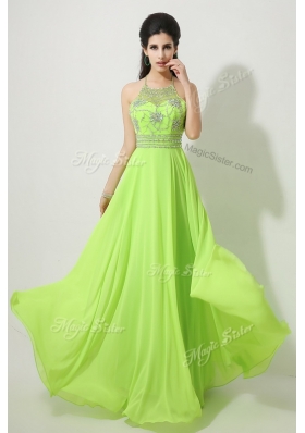 Lovely Halter Top Beading Prom Dresses for 2016