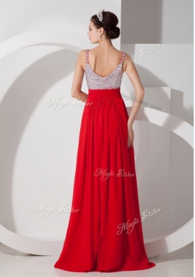 2016 Classical Empire Straps Beading Dama Dresses for Evening