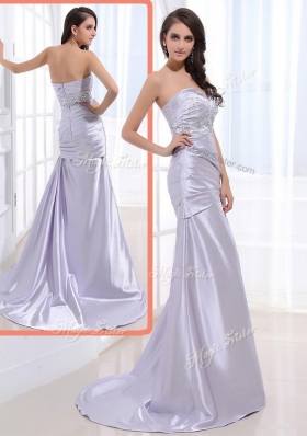 2016 Luxurious Column Sweetheart Prom Dresses with Beading and Ruching