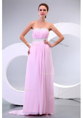 2016 Sweet Empire Brush Train Beading Dama Dress