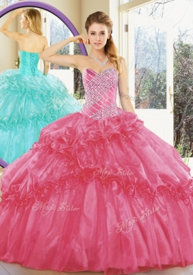 Cheap Ball Gown Quinceanera Dresses with Beading and Ruffled Layers for Spring