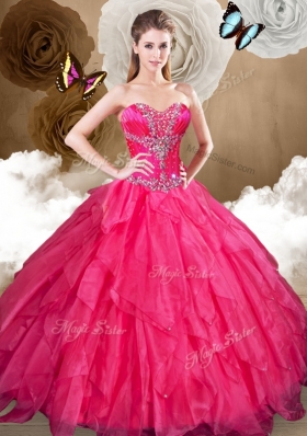 Hot Sale Sweetheart Beading and Red Quinceanera Dresses