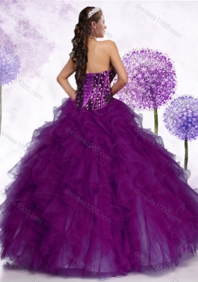 Inexpensive Ball Gown Quinceanera Dresses with Ruffles and Sequins