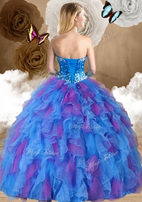 Lovely Ball Gown Sweetheart Ruffles Quinceanera Dresses in Multi Color