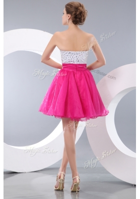 Lovely Princess Strapless Short Prom Dresses with Beading