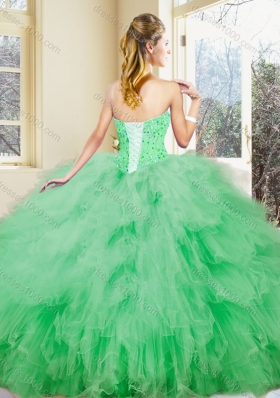 Luxurious Sweetheart Beading and Ruffles Quinceanera Dresses