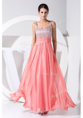 New Arrivals Empire Straps Sequins Dama Dresses in Watermelon