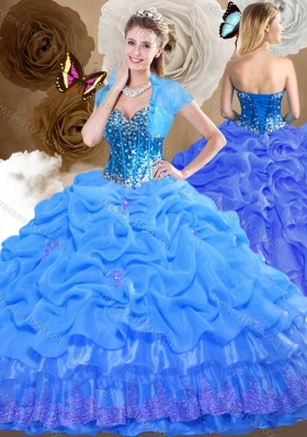 Romantic Sweetheart Quinceanera Dresses with Beading and Pick Ups