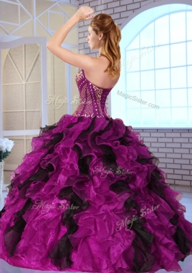 Super Hot Ball Gown Appliques and Ruffles Quinceanera Dresses for Fall