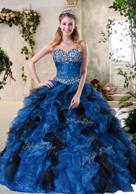 Top Selling Ball Gown Multi Color Sweet 16 Dresses with Beading and Ruffles