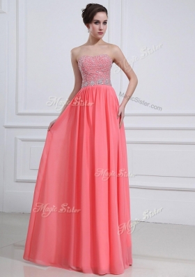 2016 Beautiful Sweetheart Watermelon Prom Dresses with Beading