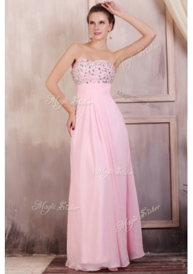 2016 Gorgeous Empire Sweetheart Beading Baby Pink Prom Dress