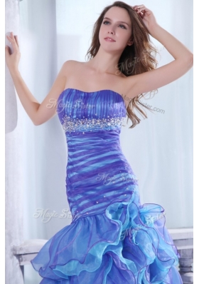 2016 Hot Sale Column Sweetheart High Low Beading and Ruffled Layers Prom Dresses