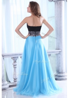 2016 Romantic Sweetheart Beading Brush Train Prom Dress for Graduation