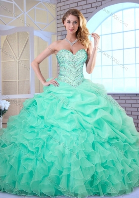 Beautiful Ball Gown Beading and Pick Ups Quinceanera Dresses