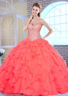 Beautiful Ball Gown Beading and Ruffles Quinceanera Gowns