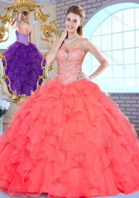 Beautiful Ball Gown Beading and Ruffles Quinceanera Gowns