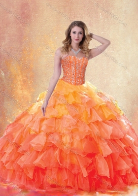 Beautiful Ball Gown Quinceanera Gowns with Beading and Ruffles