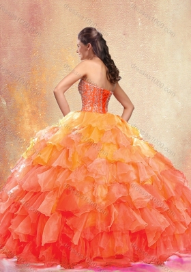 Beautiful Ball Gown Quinceanera Gowns with Beading and Ruffles