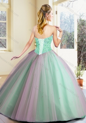 Cheap Ball Gown Beading Quinceanera Dresses in Apple Green