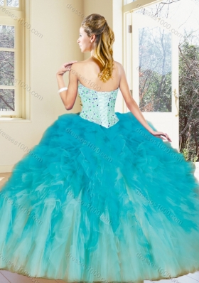 Hot Sale Ball Gown Quinceanera Gowns with Beading and Ruffles