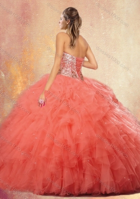 Pretty Ball Gown Sweet 16 Dresses with Beading and Ruffles