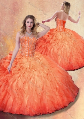 Wonderful Ball Gown Beading and Ruffles Sweet 16 Dresses