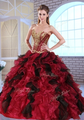 Most Popular Sweetheart Quinceanera Gowns with Appliques and Ruffles