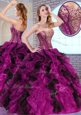 Top Selling Ball Gown Sweet 16 Dresses with Appliques and Ruffles