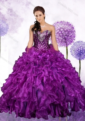 Fashionable Ball Gown Sweet 16 Dresses with Ruffles and Sequins