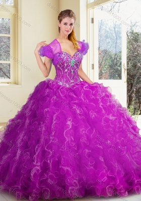 Pretty Ball Gown Quinceanera Dresses with Ruffles for Fall