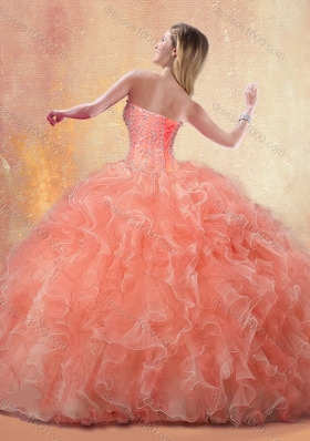 Beautiful Ball Gown Sweet 16 Gowns with Beading and Ruffles