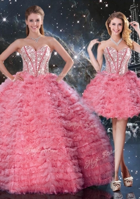 Beautiful Sweetheart Detachable Quinceanera Gowns for 2016