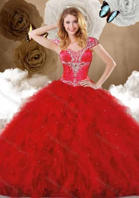 Cheap Ball Gown Sweetheart Beading and Ruffles Quinceanera Dresses