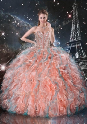 Fashionable Ball Gown Sweetheart Detachable Sweet 16 Gowns for Fall