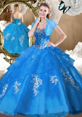 Perfect Ball Gown Sweet 16 Dresses with Beading and Appliques